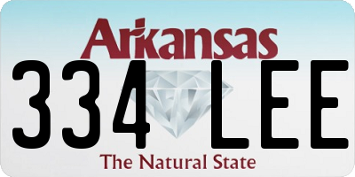 AR license plate 334LEE