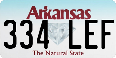 AR license plate 334LEF