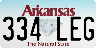 AR license plate 334LEG