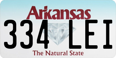 AR license plate 334LEI