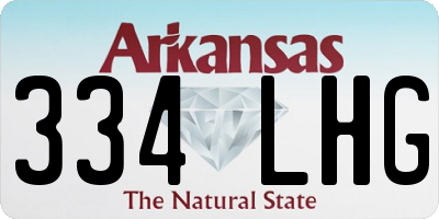 AR license plate 334LHG