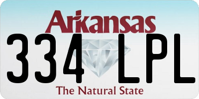 AR license plate 334LPL