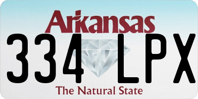 AR license plate 334LPX