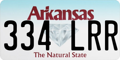 AR license plate 334LRR