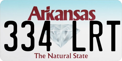 AR license plate 334LRT