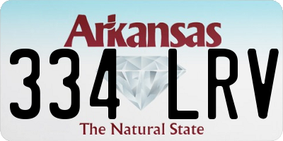 AR license plate 334LRV