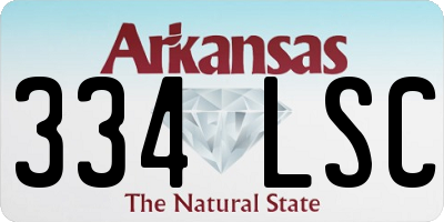 AR license plate 334LSC