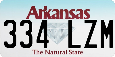 AR license plate 334LZM