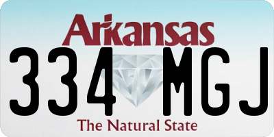 AR license plate 334MGJ