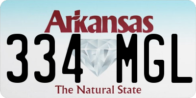 AR license plate 334MGL