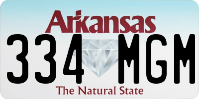 AR license plate 334MGM