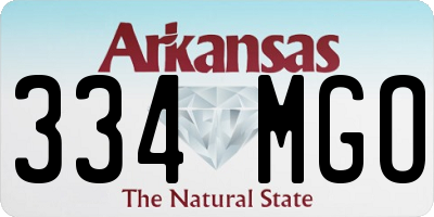 AR license plate 334MGO
