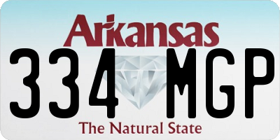 AR license plate 334MGP