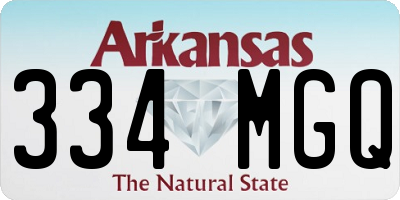 AR license plate 334MGQ