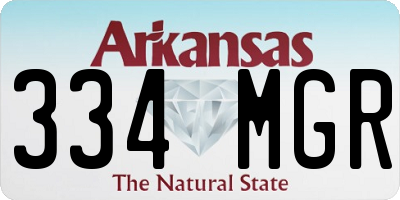 AR license plate 334MGR