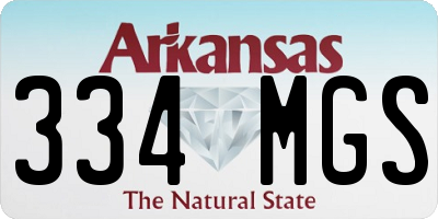 AR license plate 334MGS