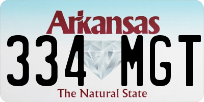 AR license plate 334MGT