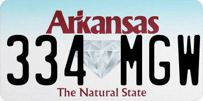 AR license plate 334MGW