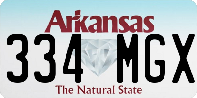 AR license plate 334MGX
