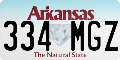 AR license plate 334MGZ