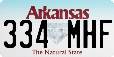 AR license plate 334MHF