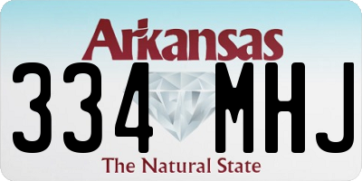AR license plate 334MHJ