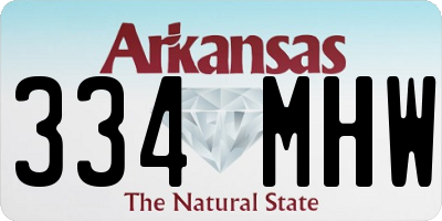 AR license plate 334MHW
