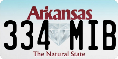 AR license plate 334MIB
