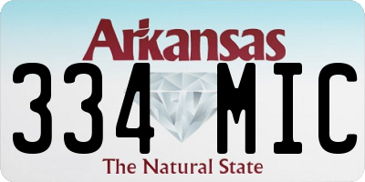 AR license plate 334MIC
