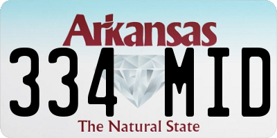 AR license plate 334MID