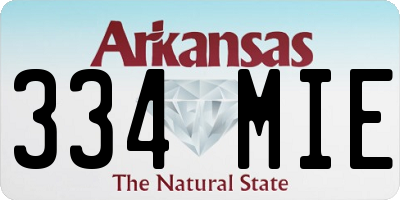 AR license plate 334MIE