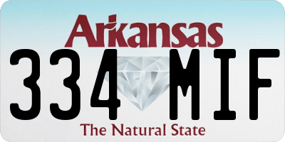 AR license plate 334MIF