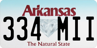 AR license plate 334MII