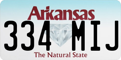 AR license plate 334MIJ