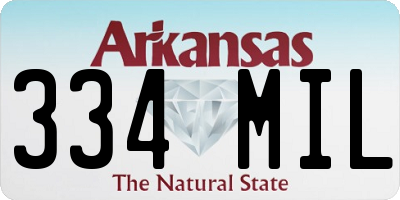 AR license plate 334MIL