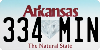 AR license plate 334MIN