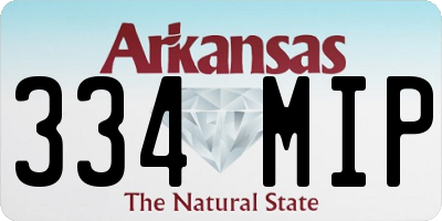 AR license plate 334MIP