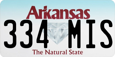 AR license plate 334MIS