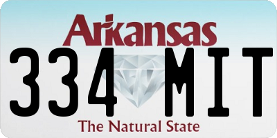 AR license plate 334MIT