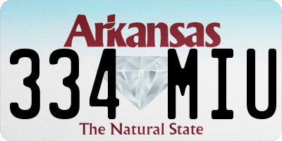 AR license plate 334MIU