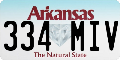 AR license plate 334MIV