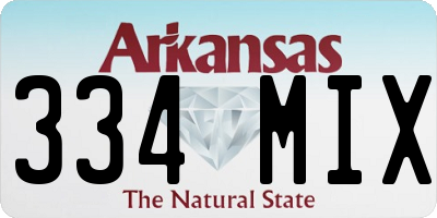 AR license plate 334MIX