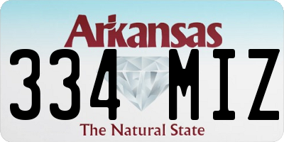 AR license plate 334MIZ