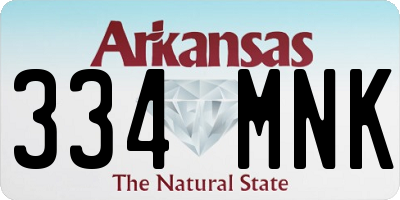 AR license plate 334MNK