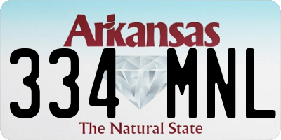 AR license plate 334MNL