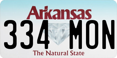 AR license plate 334MON