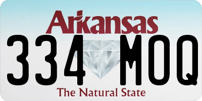 AR license plate 334MOQ