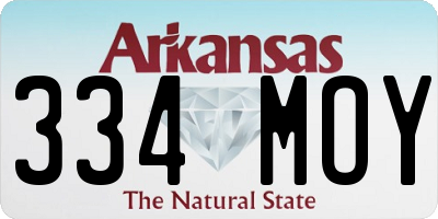 AR license plate 334MOY