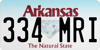 AR license plate 334MRI