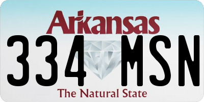 AR license plate 334MSN